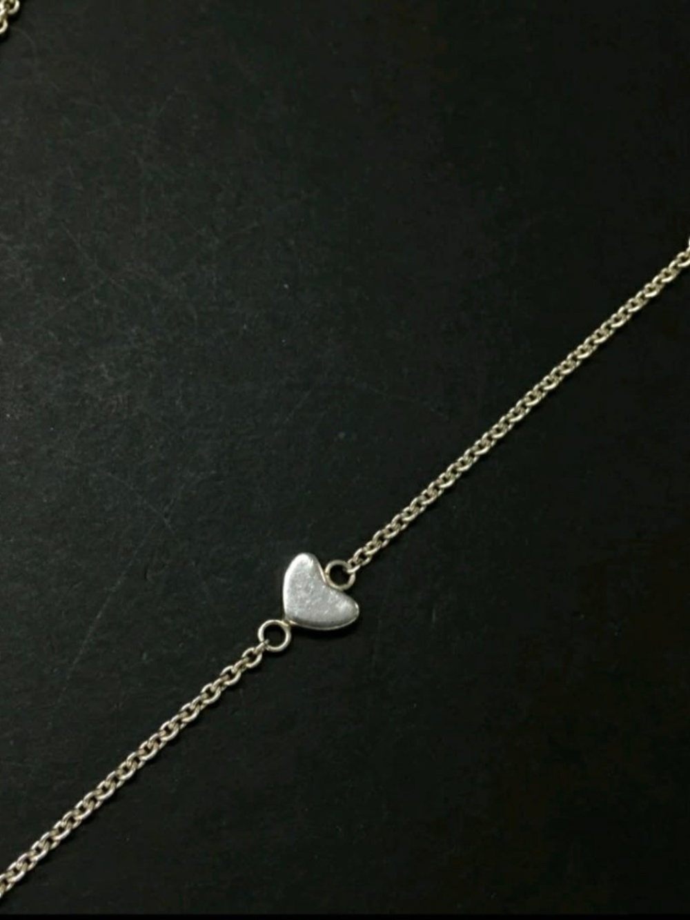 Tiffany & Co. Timeless 925 Sterling Silver Heart Charm Lariat Necklace 19.5 in - Picture 5 of 8